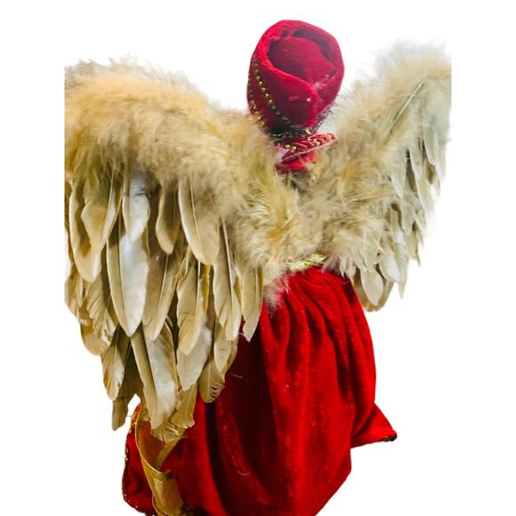 Santa's Workshop Diva Angel Tree Topper Red 16" Christmas Holiday - Picture 8 of 12